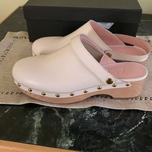 J Crew clogs milk color. Used once.